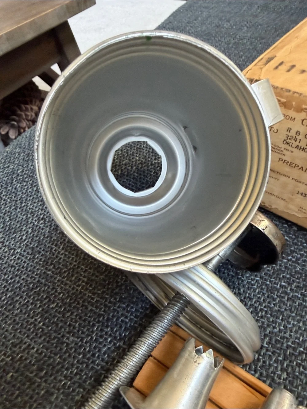 Vintage Mirro Aluminum Cookie Press 14 attachments original box